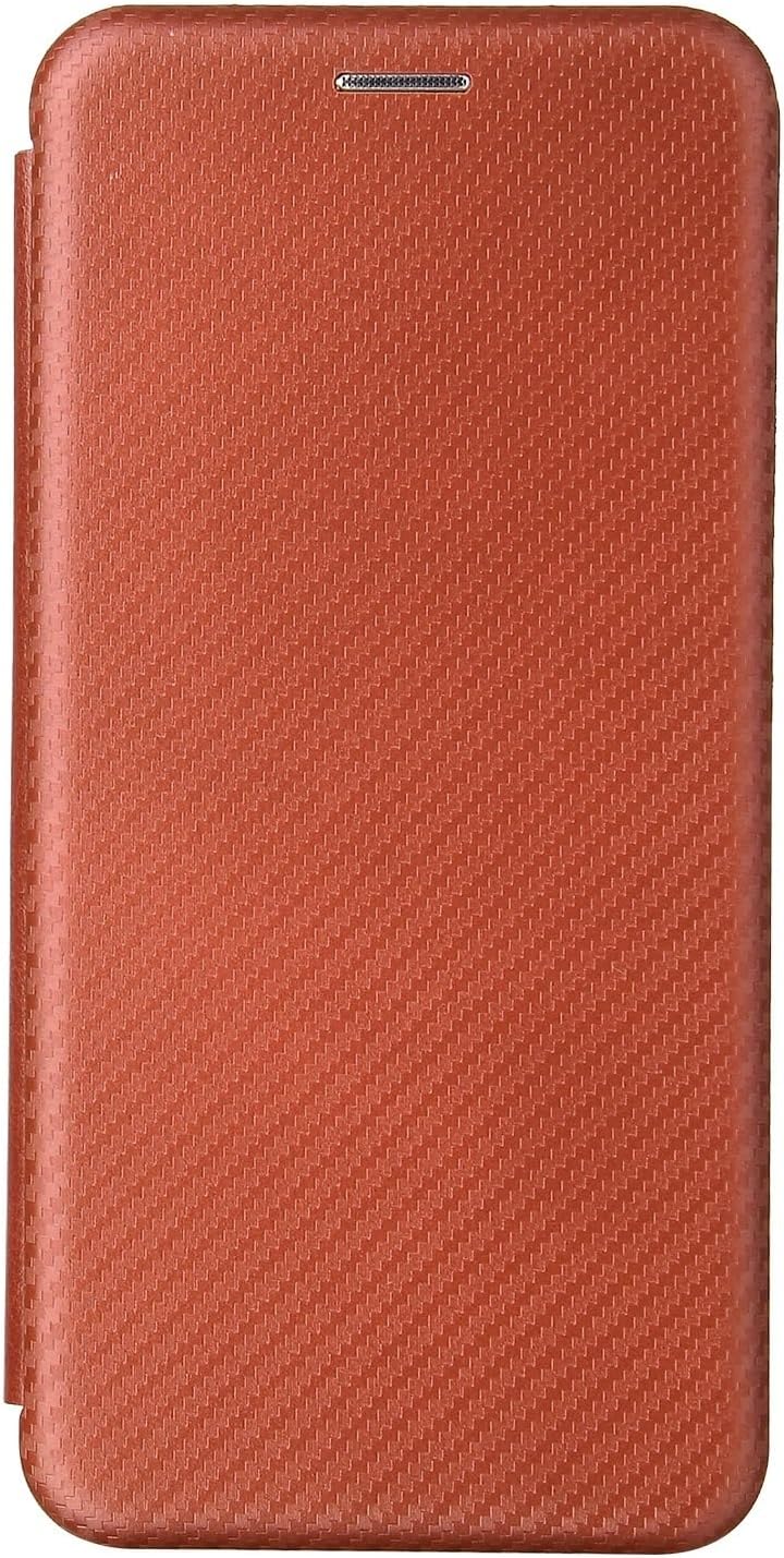 Protective Case Compatible with Samsung Galaxy A41(JP Version), Slim Fit, Carbon Fiber Look, Shock Absorbing, Soft Anti-Scratch Microfiber Lining Cover Protection Shockproof Cover （ Brown）