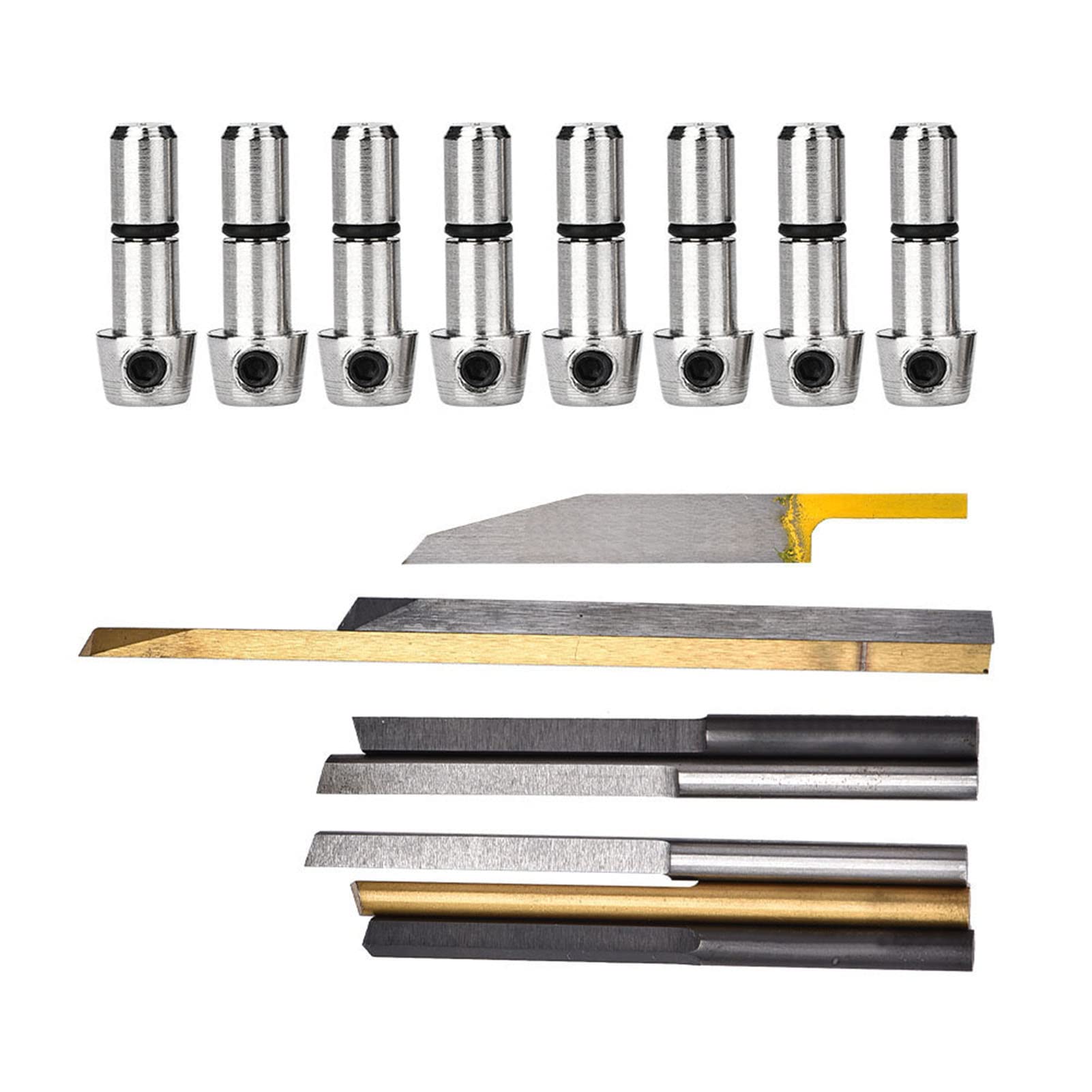 Focket Strumenti dell'incisore dei Gioielli, Punte di Taglio dell'incisione 8pcs per Impatto Pneumatico, Macchine dell'incisione, Coltello del bulino d'intaglio, per Elaborazione dei gioi