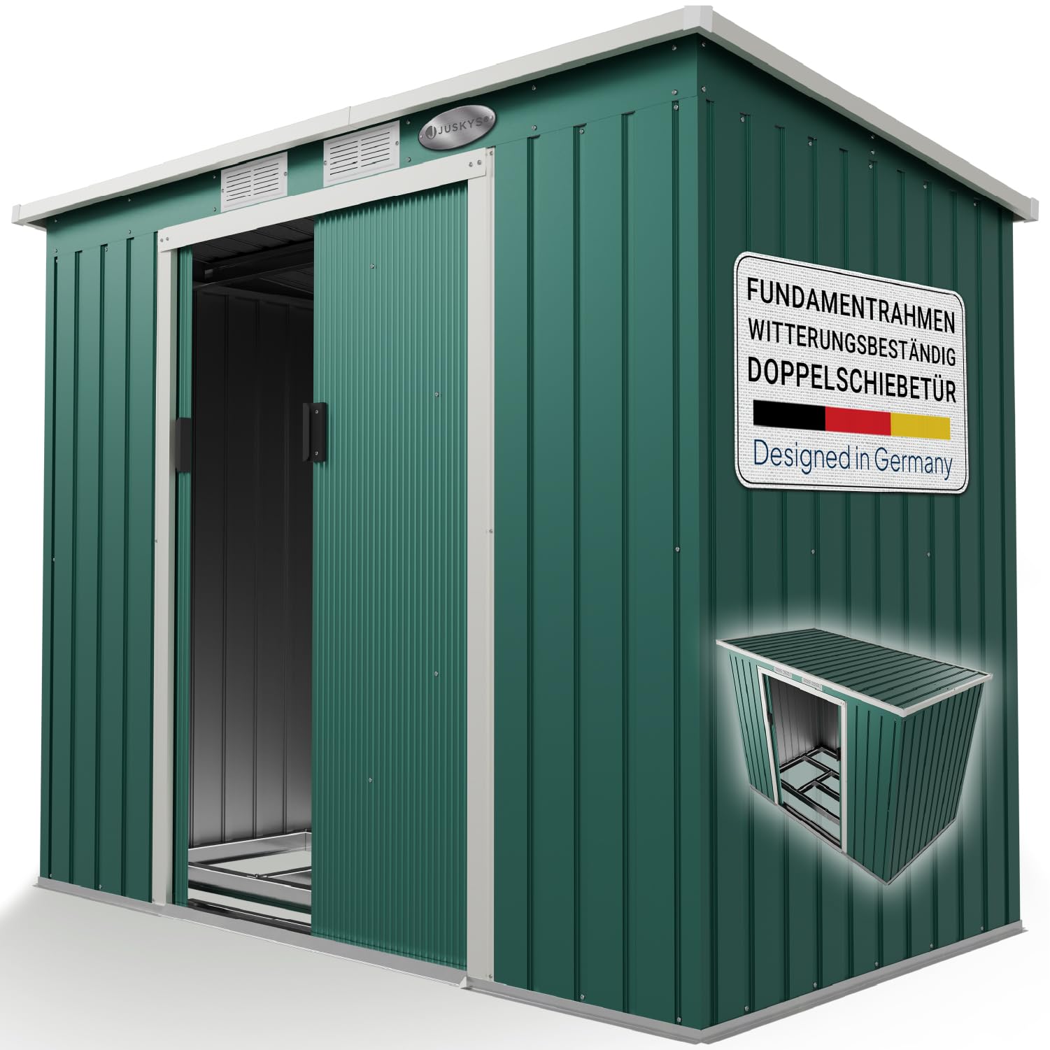 Juskys Metall Gerätehaus M 4 m³