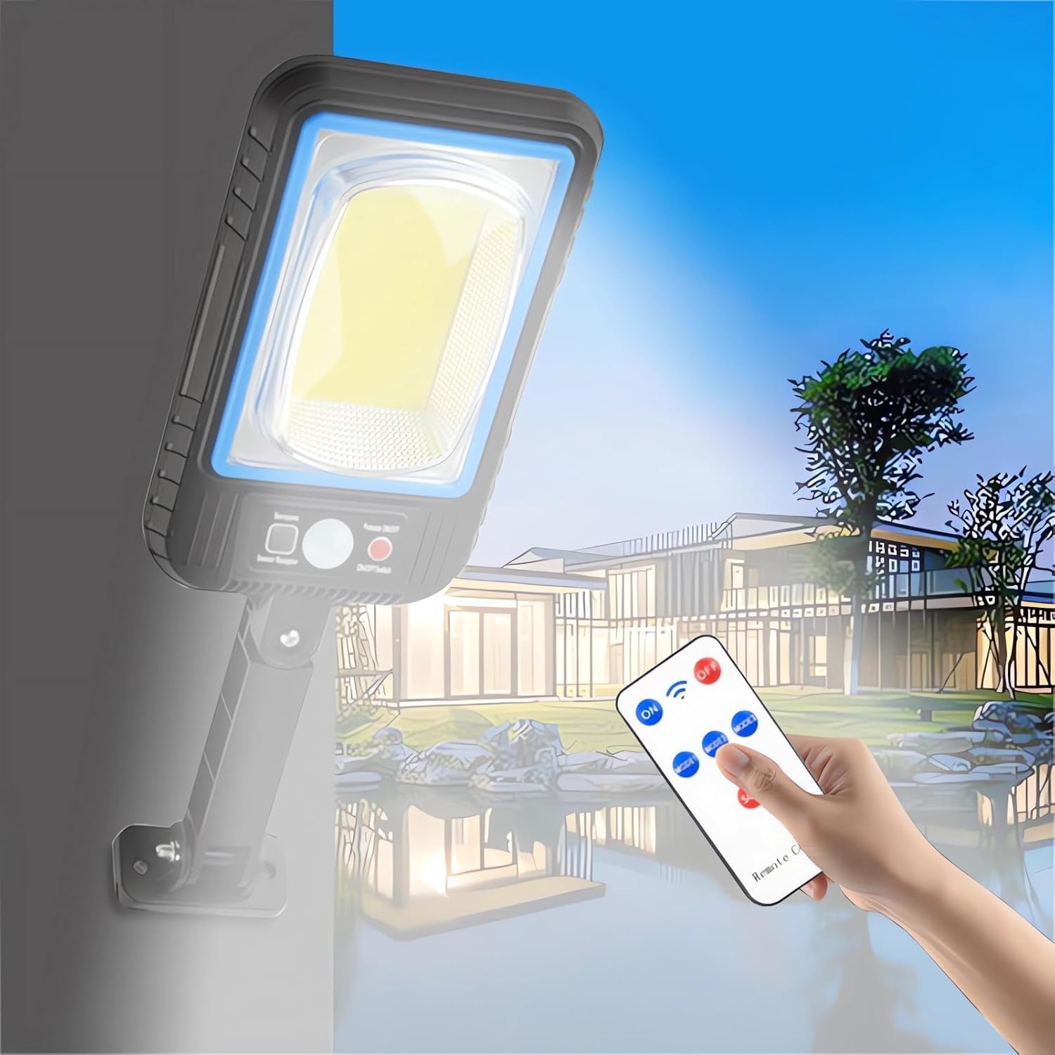 Lumière de jardin LED COB noire pour illuminer vos soirées en extérieur et allées de villa