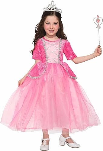 Forum Novelties - Vestido para niña con diseño de princesa, color rosa