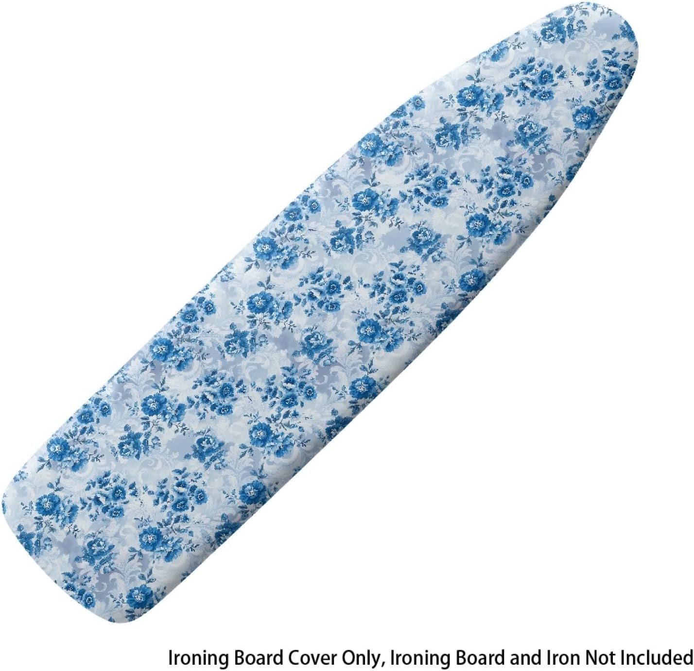 Flowers Ironing Board Cover,16"x55" Standard Ironing Board Cover with Elastic Edge and Hook and Loop Fasteners, Scorch & Stain Resistant, Polyester Home Ironing Board Covers, Bold Floral Canvas