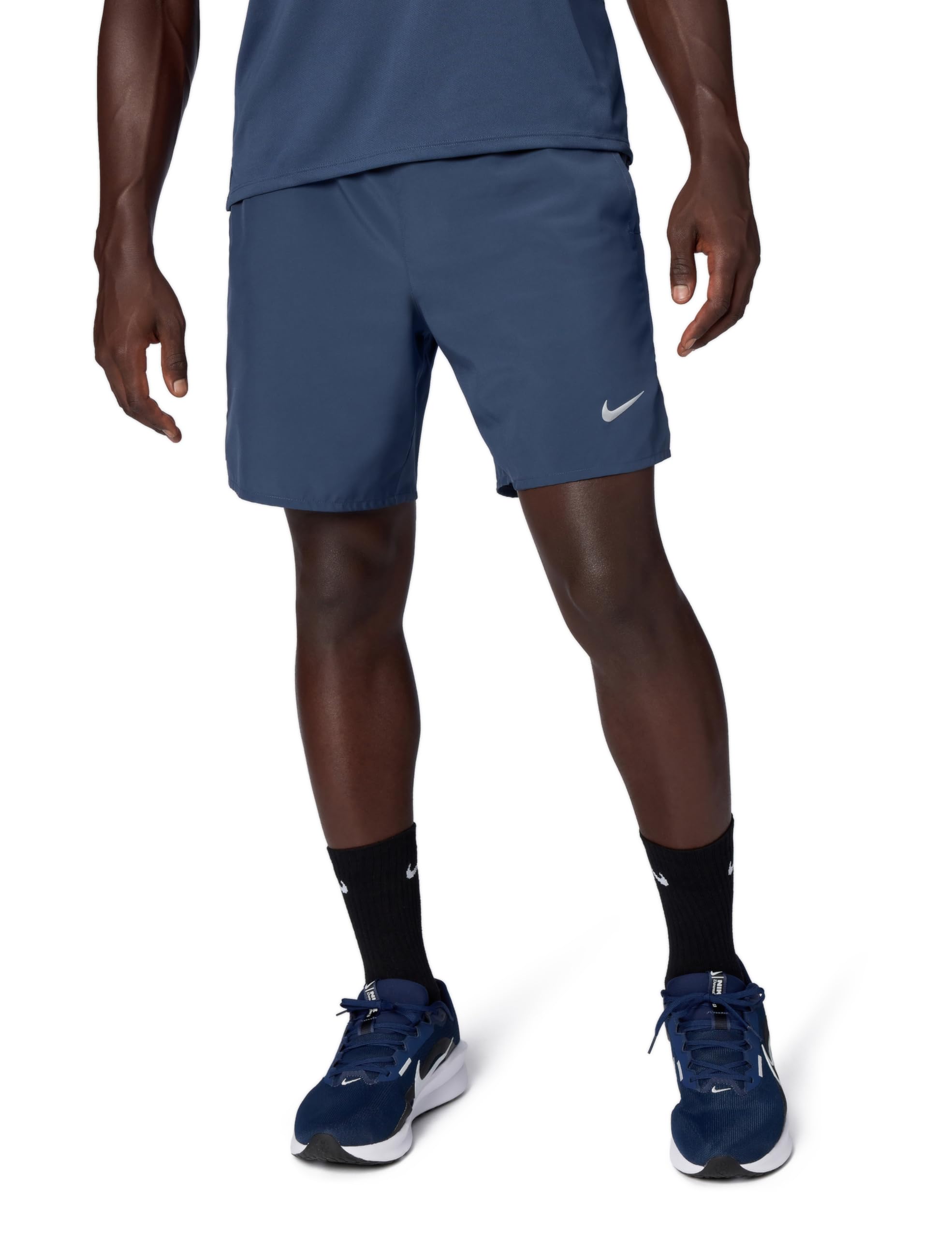 Nike Challenger Pantalón Corto De Running Dri-Fit De 18 Cm con Malla Interior - Hombre, Thunder Blue/Reflective Silv, DV9359-437, S