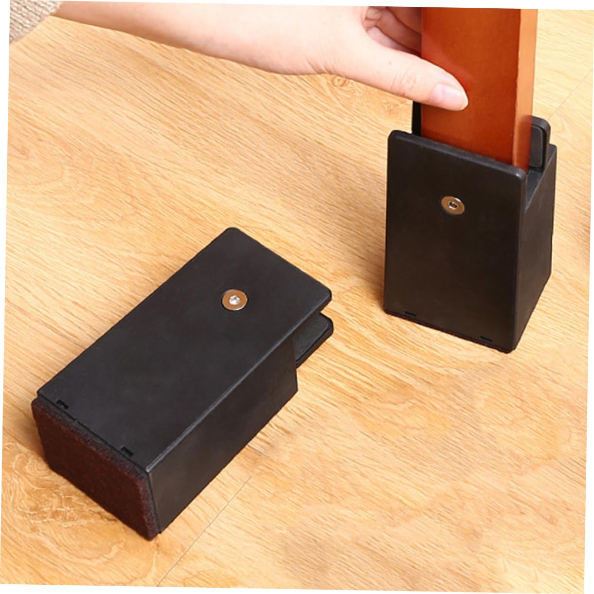 Mikinona Elevadores Ajustables con de 2 Pulgadas Patas de Muebles para Soporte Estable Instalación Fácil, Juego de 4 Piezas y para Camas, Escritorios Sillas