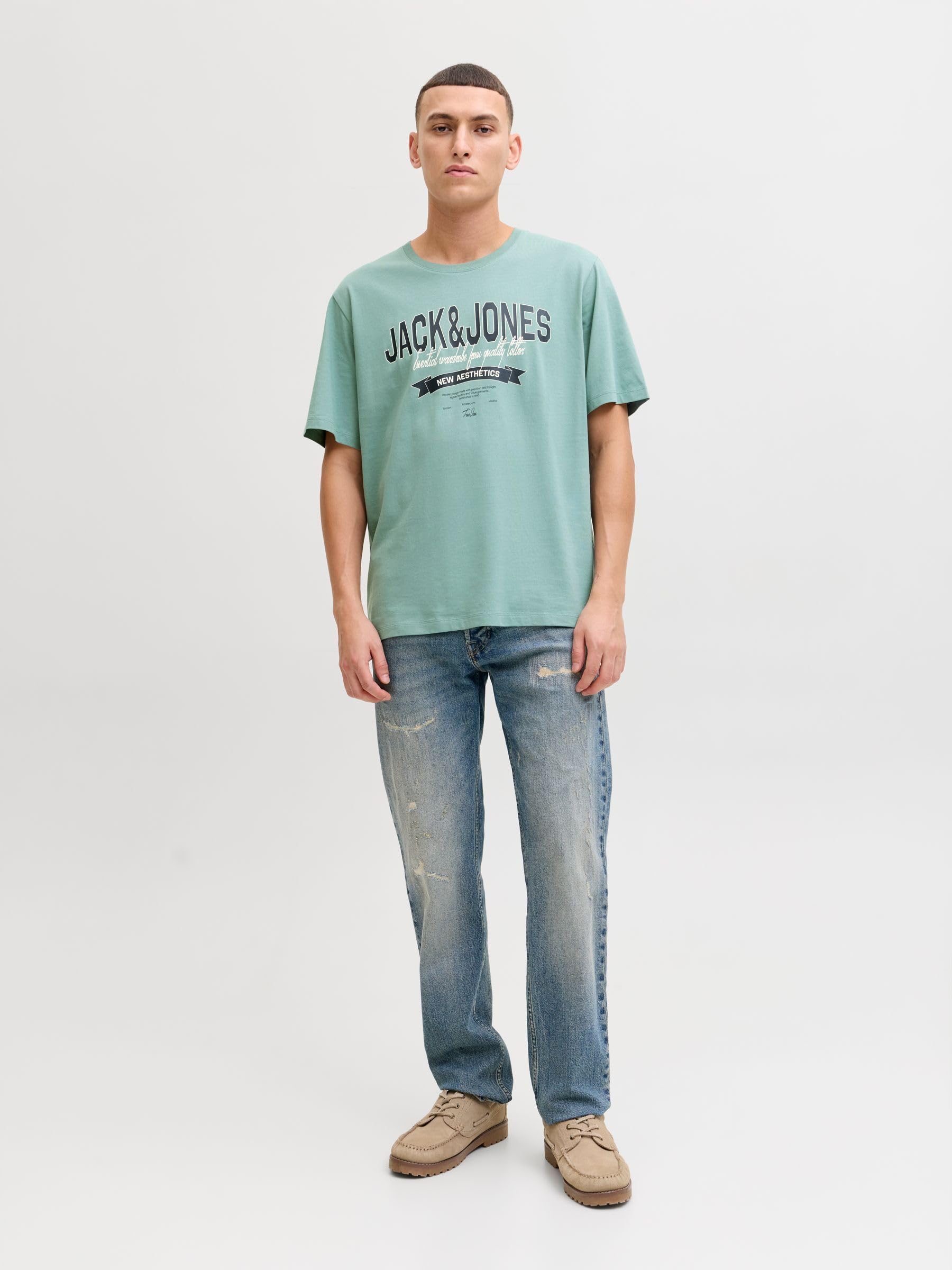 JACK & JONES Jjelogo tee SS O-Neck 2 Col Ss26 Sn Hombre (Pack de 1)