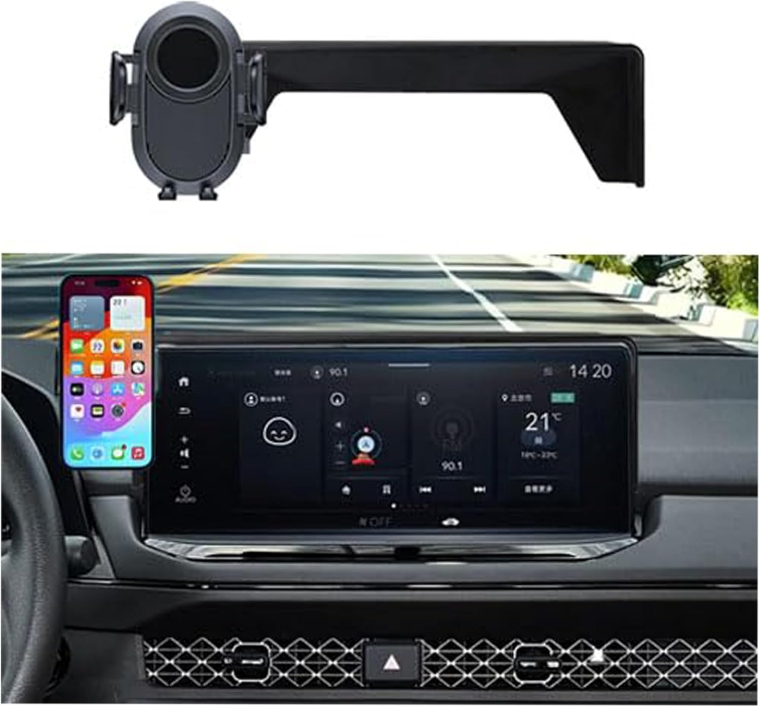 Car Phone Holder for 2023 2024 2025 Honda Accord Accessories,Phone Mount with Dash Organizer for Accord with 12.3-inch Screen,Hands-Free Dash Mount Cell Phones Holder (NOT for 7-inch) 23-25 Accord with 12.3-inch