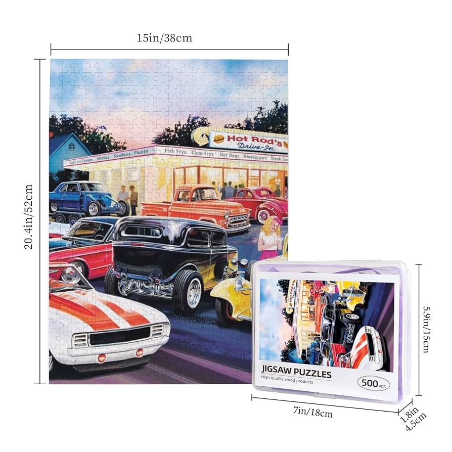 ジグソーパズル 370H55V Amazon.co.jp: 500ピース ジグソーパズル 車 大人用 木製ピース