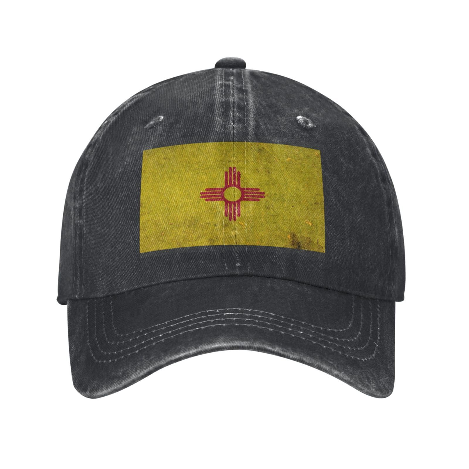 KWQDOZF Vintage New Mexico Mexican Flags Vintage Washed Baseball Cap for Men Women Classic Adjustable Cotton Trucker Hat Dad Unisex