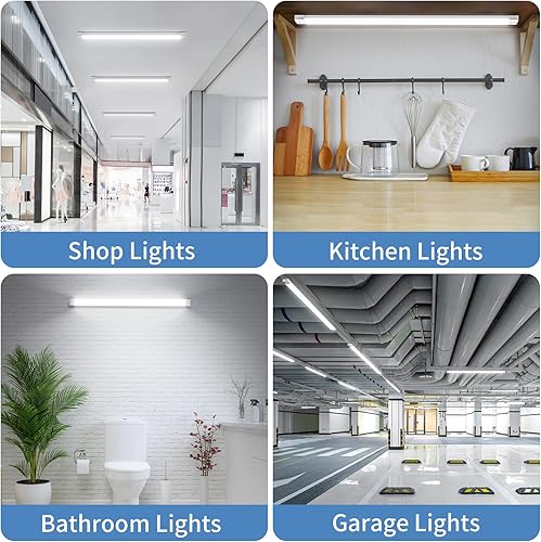 Miniatura 3 de Lámpara LED Utilitaria para Tienda de 2 pies y 4 pies, con enchufe enlazable, Luces LED Impermeable Airand de 2 piezas, Lámpara para Debajo del