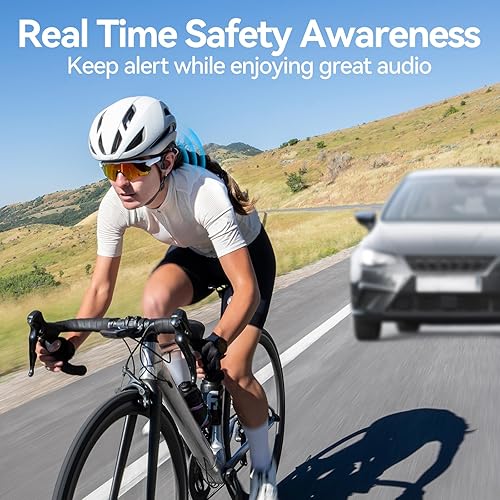 Miniatura 4 de Auriculares de conducción ósea, auriculares Bluetooth 5.3 de oreja abierta con micrófono, IPX7 impermeables para correr, entrenamiento, ciclismo,