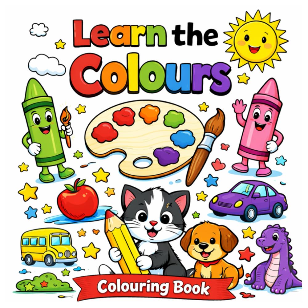 Learn the Colours Colouring Book