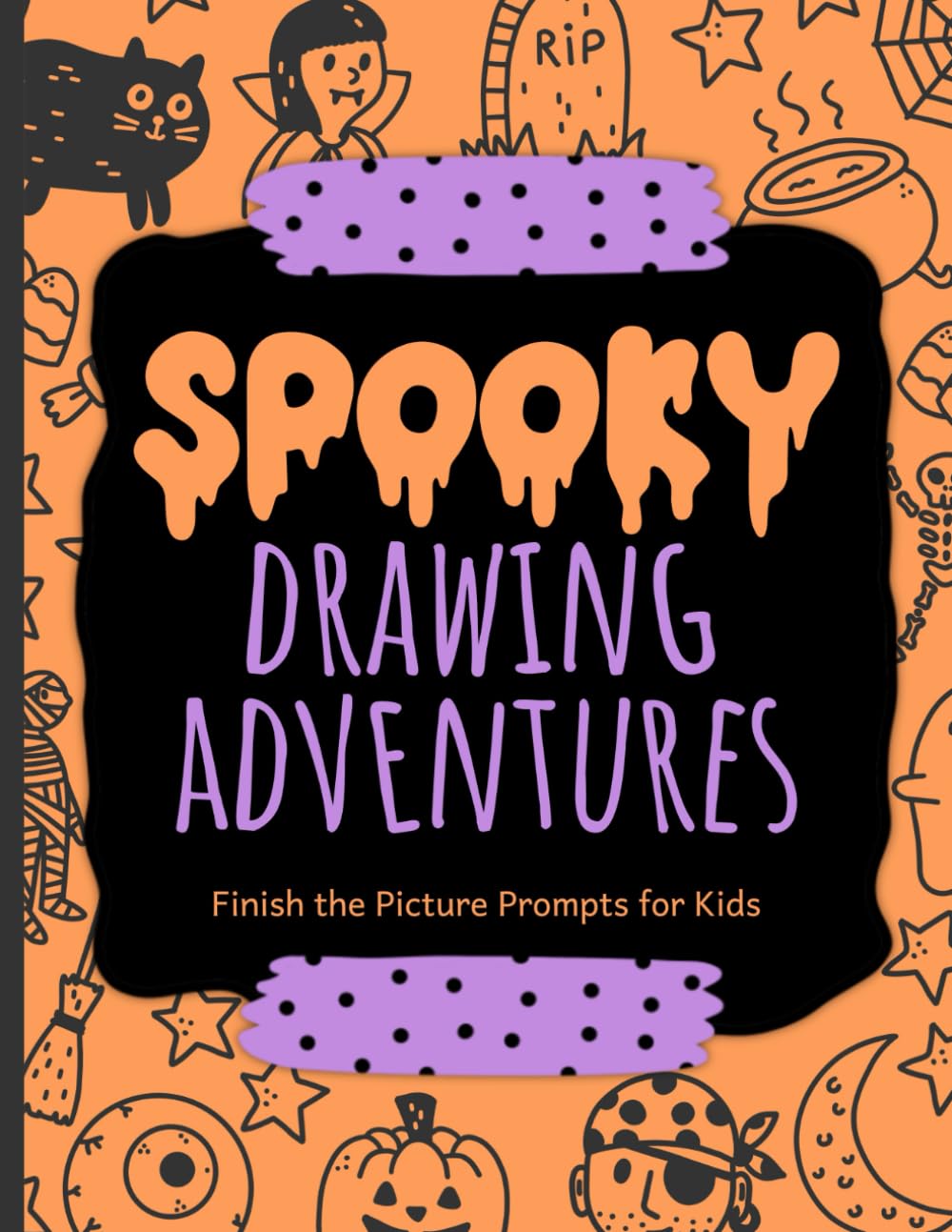 Spooky Drawing Adventures: Halloween Themed Finish the Picture Prompts for Kids to Complete and Create