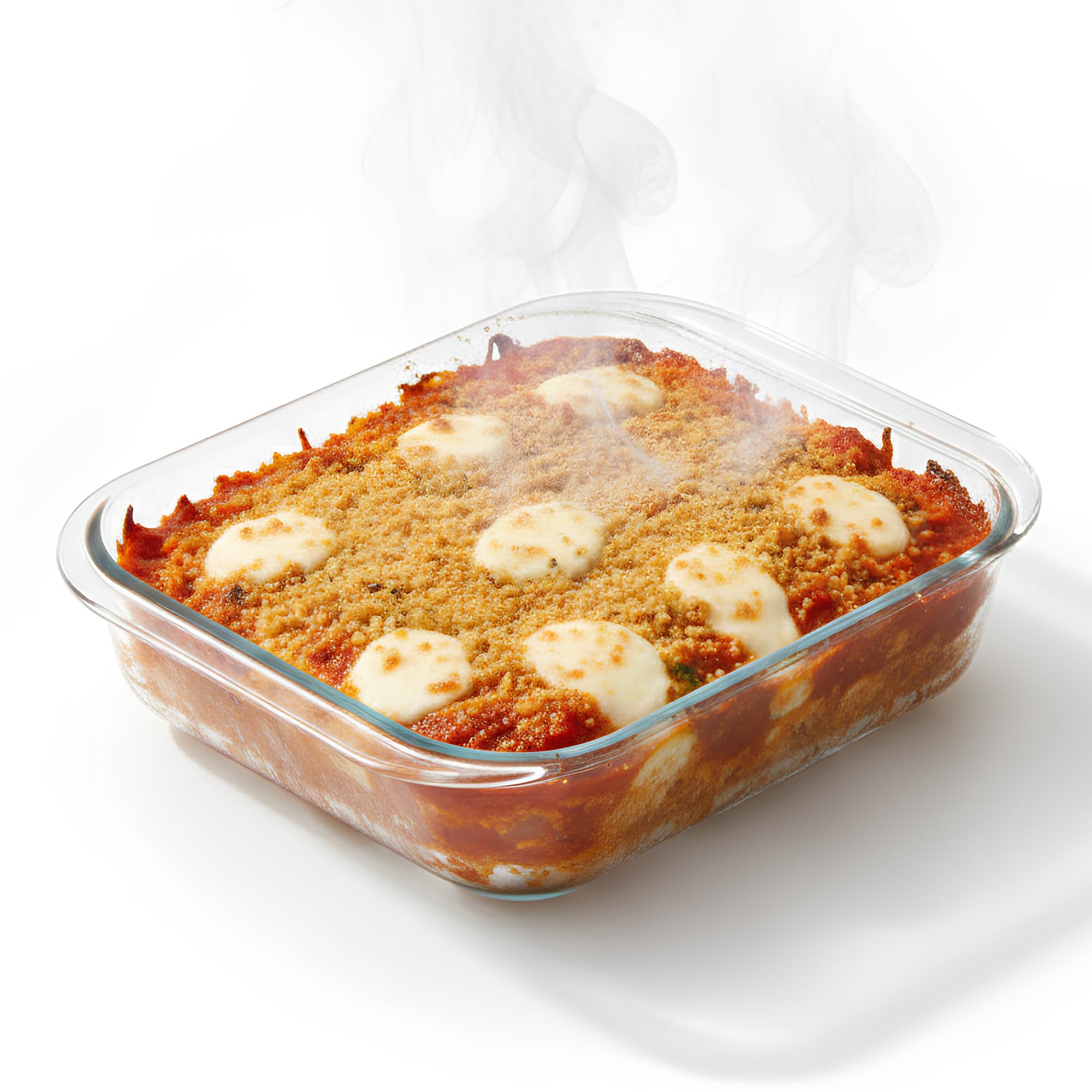 Baking Tray Glass 1000ml (Small Size) Square, Baking Pan, Glass Baking Dish, Baking Pans for Lasagna, Leftovers, Cooking, Kitchen, Freezer-to-Oven and Dishwasher