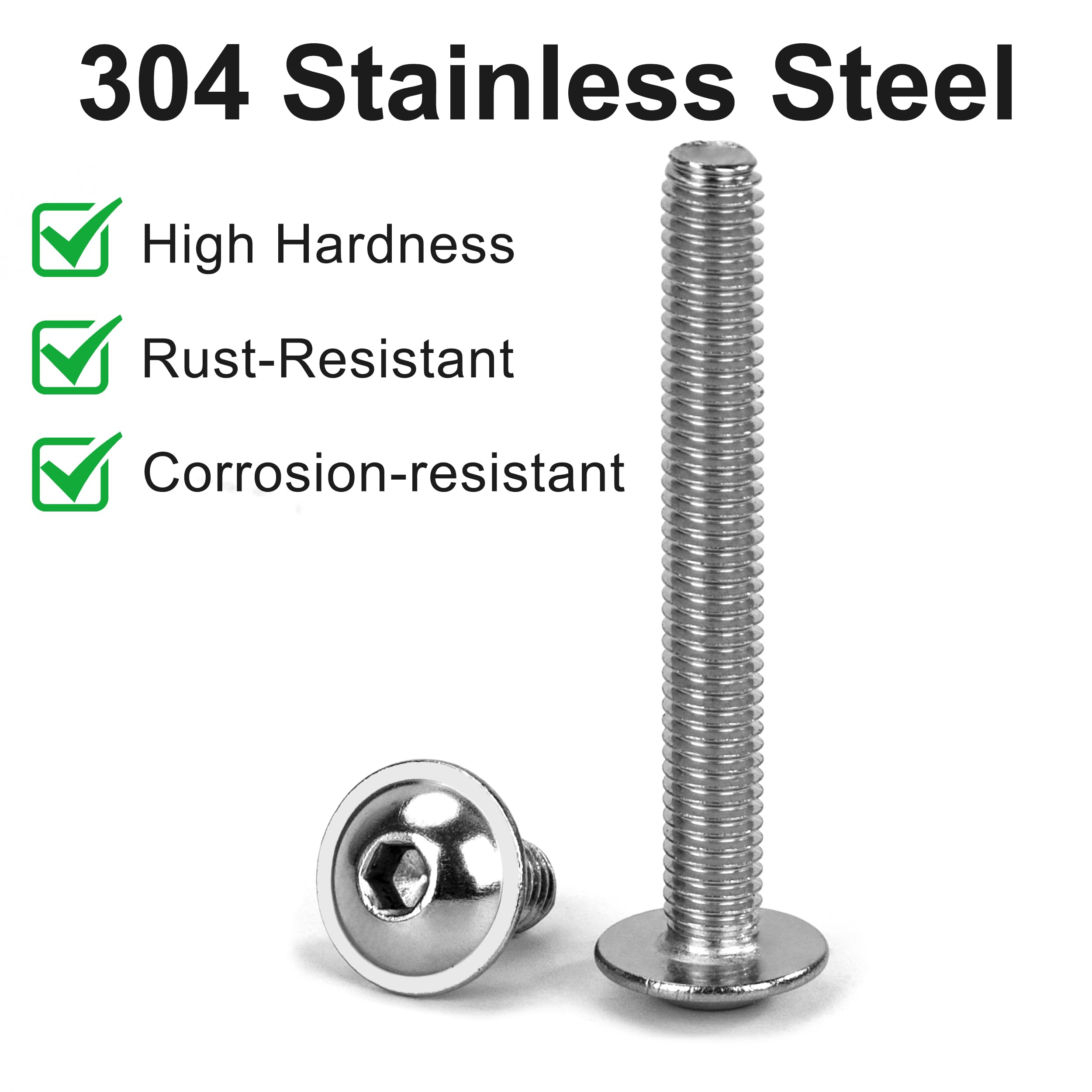 Viti a Testa Bombata con Flangia M5 x 30 mm Acciaio Inox A2 V2A 20 Pezzi