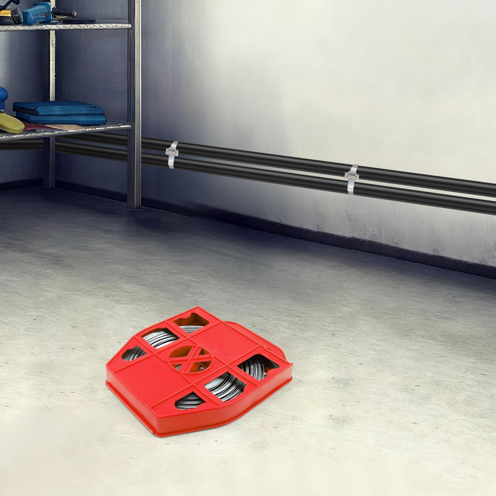 Fascetta per cavi in acciaio extra forte, rotolo di nastro in acciaio, 30 m, con supporto in plastica, 771 kg, resistenza alla rottura per industria, costruzione, nautica e fasciatura di cavi, 19 mm x