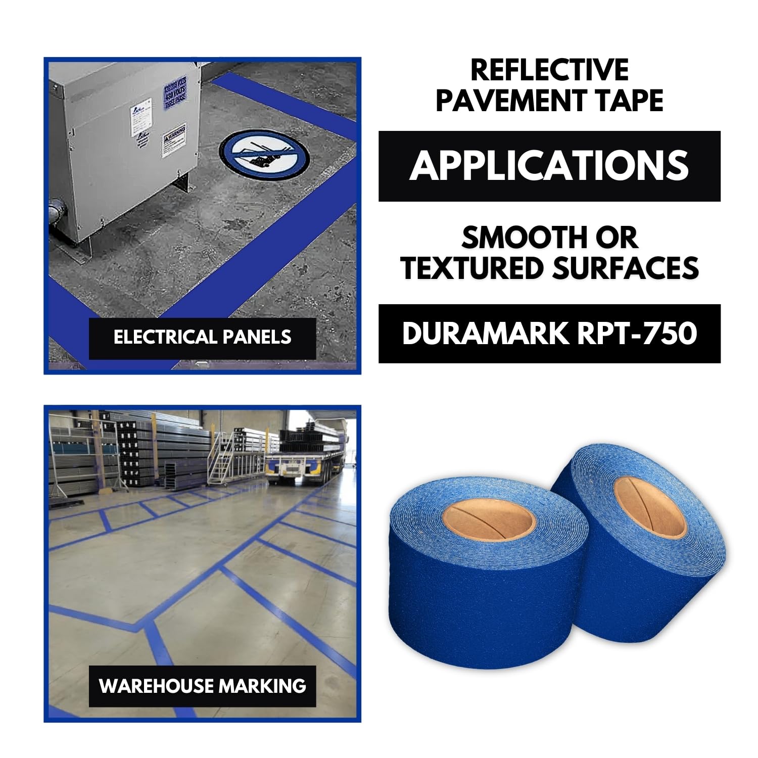 RPT-750 cinta de pavimento para marcado – certificado, permanente, exterior, reflectante, resistente