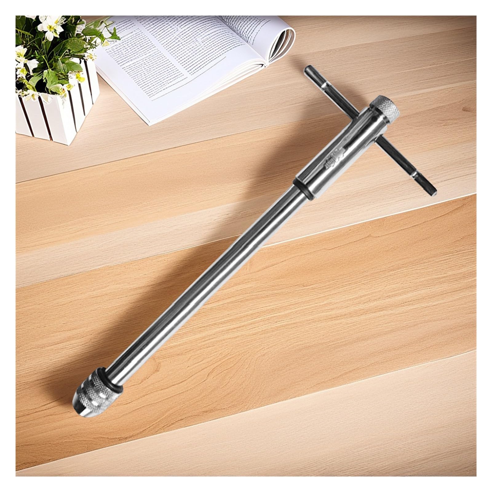 Chiave a cricchetto con impugnatura a T regolabile, alesatore manuale, chiave manuale, chiave a cricchetto for maschi metrici M3-M8 M5-M12, chiave a cricchetto for maschi a T(M5-12)