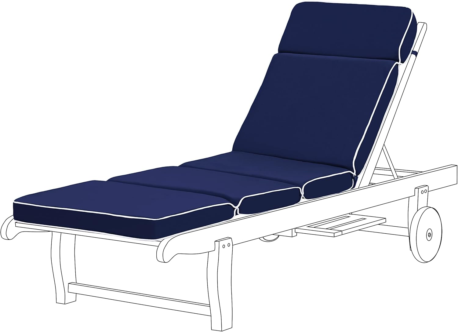 Gardenistaluxury Outdoor Sun Lounger Cushion Water Resistant Garden Recliner Chair | Desertcart