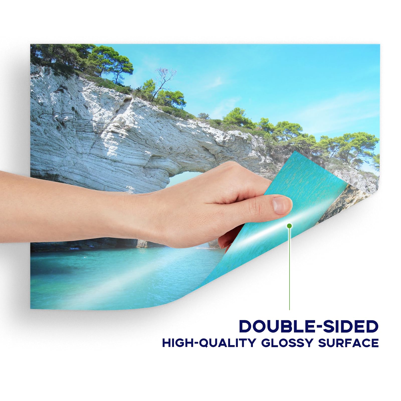 Snapklik.com : Double Sided Glossy Photo Paper 85x11 100 Sheets, 200GSM ...