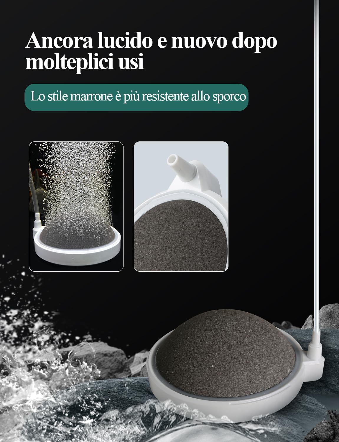 boxtech Pietra ad Aria per Acquario Nano, Ultra Alto Ossigeno Disciolto Pietra Porosa, Diffusore di Ossigeno Ultra Silenzioso per Acquari (50mm)