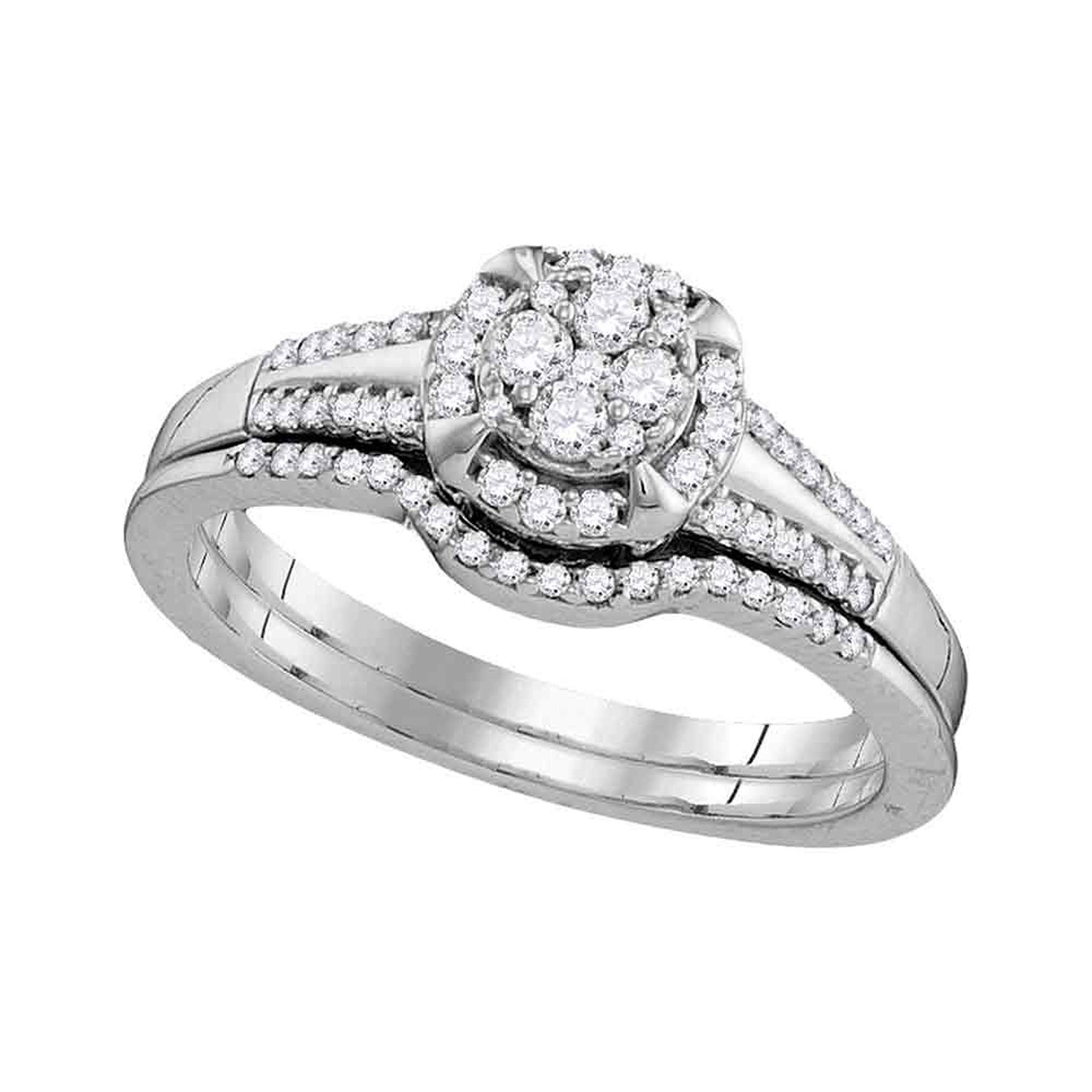 DazzlingRock Collection 10 quilates oro blanco redonda IJ Diamond