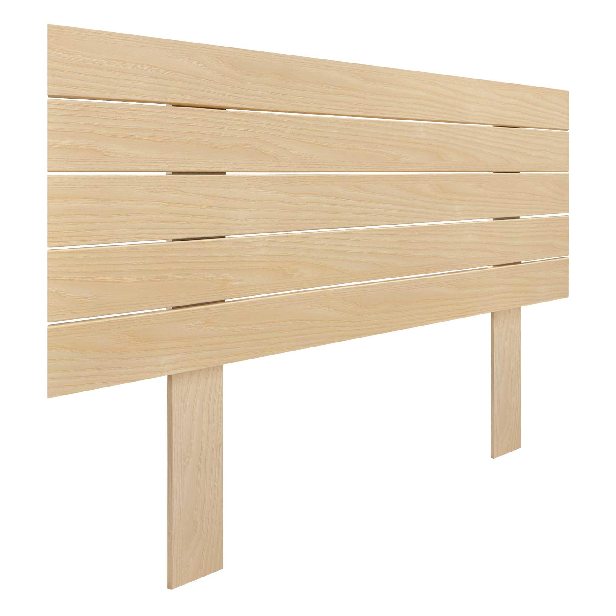 DHOME Cabecero de Madera reciclada DM con Patas Estilo Palet Horizontal Cama Palets Herrajes incluidos (90cm, Madera Natural)