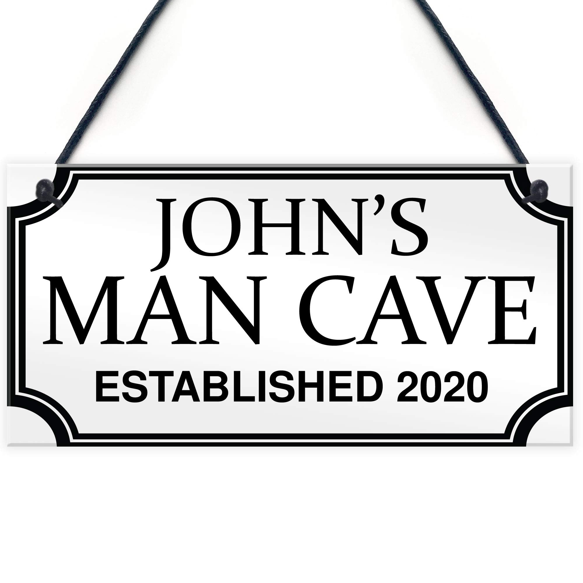 Red Ocean PERSONALISED Man Cave Sign Novelty Gifts For Him Birthday Gift Idea Fathers Gift For Dad