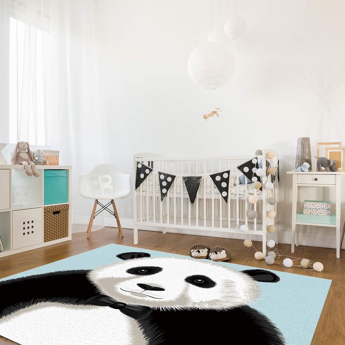 Amazon カーペット 動物テーマ 可愛い パンダ イラスト ラグ ラグマット じゅうたん 滑り止め付 防音 おしゃれ 床暖房 ホットカーペット対応 オールシーズン 折り畳み可能 雰囲気変わり 122x1cm ラグ カーペット オンライン通販