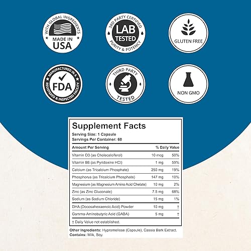Miniatura 4 de NuBest Grow Power - Potente suplemento para mayores de 10 años y adolescentes - Apoya la fuerza ósea, huesos más fuertes y salud general con calcio,