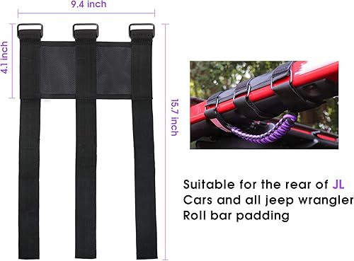 Miniatura 61 de Asas de agarre de barra de agarre con luz para Jeep Wrangler Accesorios TJ JK JL YJ Unlimited Rubicon Sahara 2 puertas 4 puertas Jeep Gladiator JT