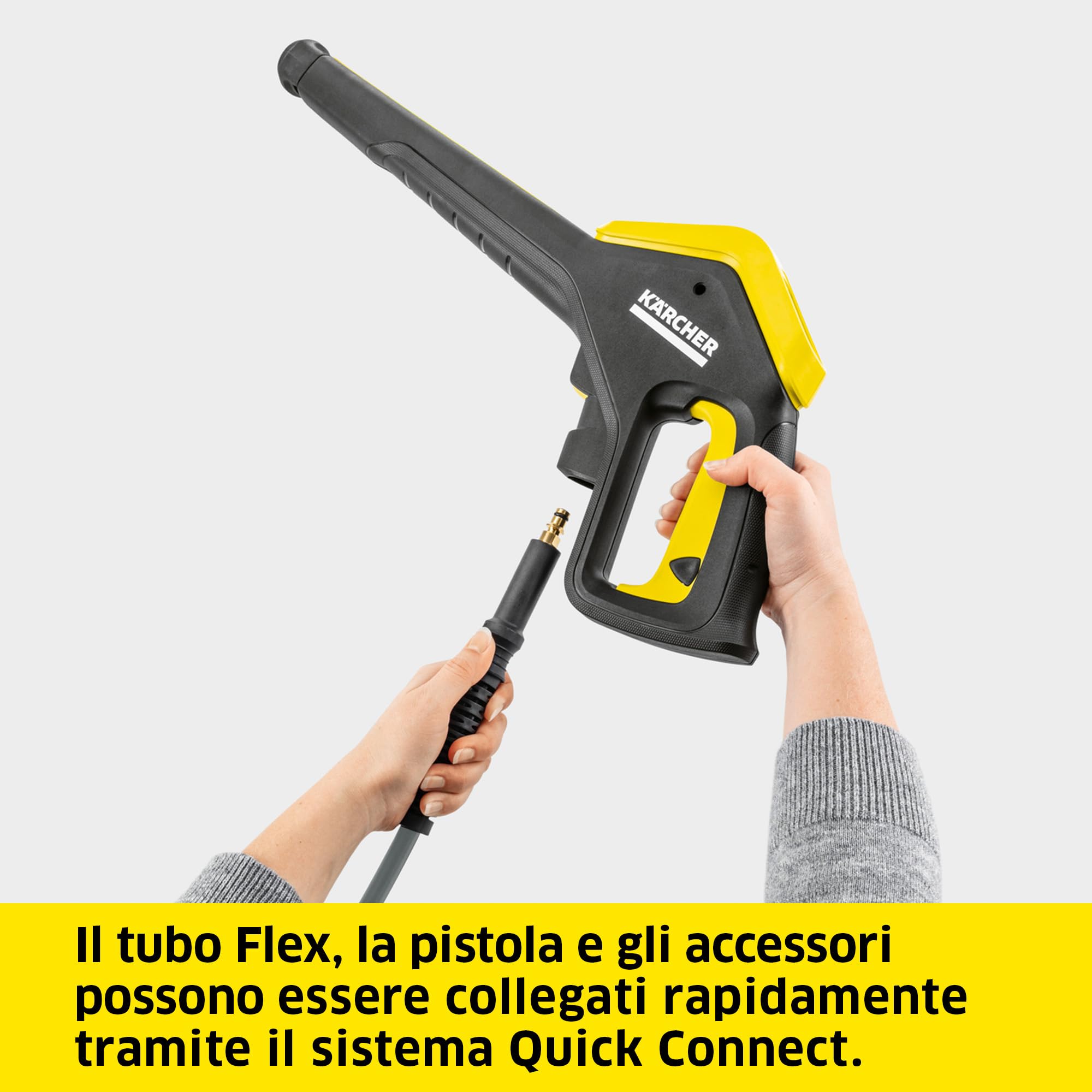 Kärcher Idropulitrice K 4 Power Control Flex Home, Pressione 130 bar, Portata 420 l/h, Area di Lavoro 30 m²/h, Incl. Pistola Alta Pressione, Ugello Rotante, Lancia, Lavasuperfici