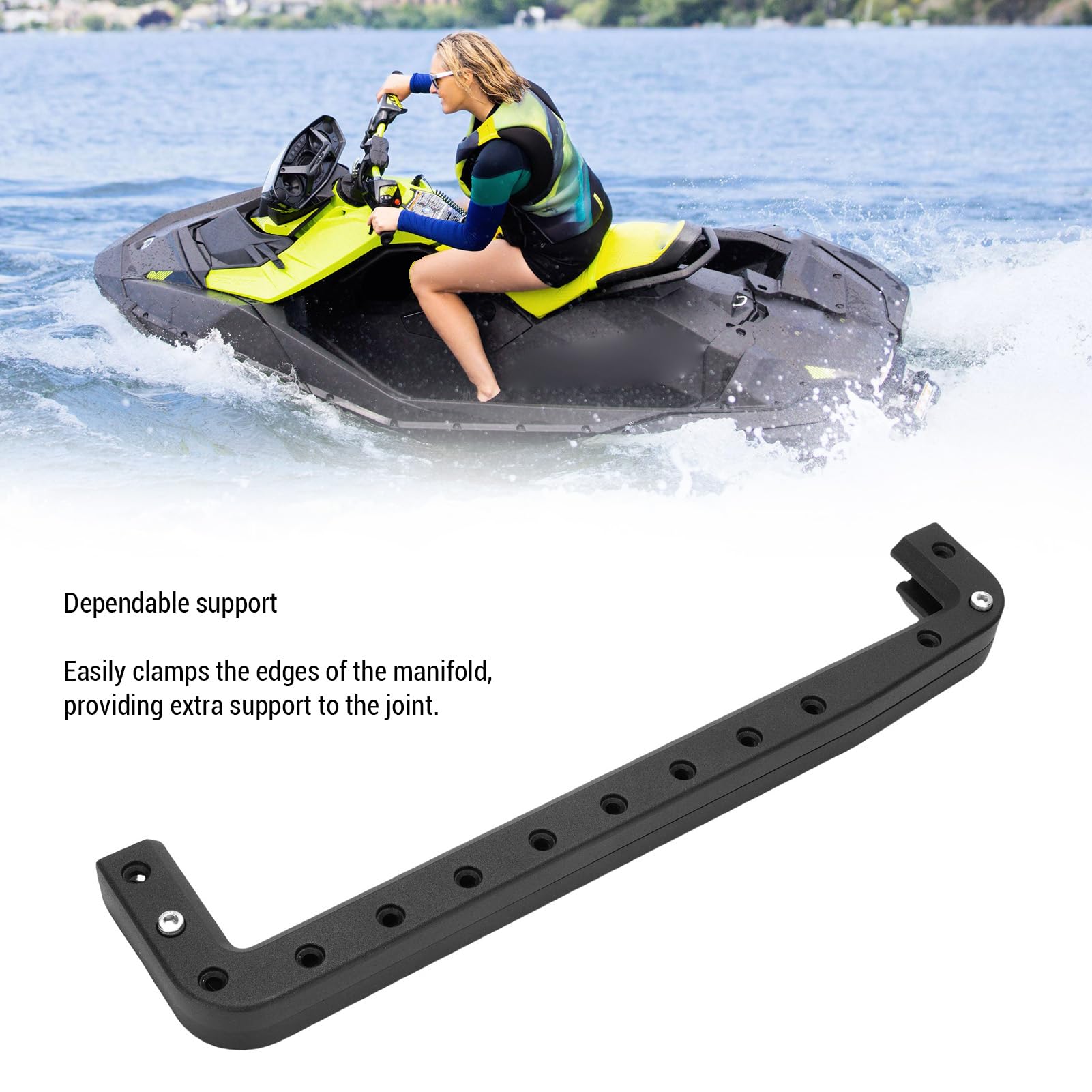 GTX RXP RXT 130 155 170 215 230 255 260 300 del Collettore di Aspirazione in Alluminio Motorboat Motorboat Sostituzione del Morsetto del Collettore con Finitura