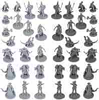 ダンジョンズ&ドラゴンズ　ミニチュアセット　Dungeons&Dragons Amazon.co.jp: Path Gaming 20ピース 未塗装ミニチュアセット