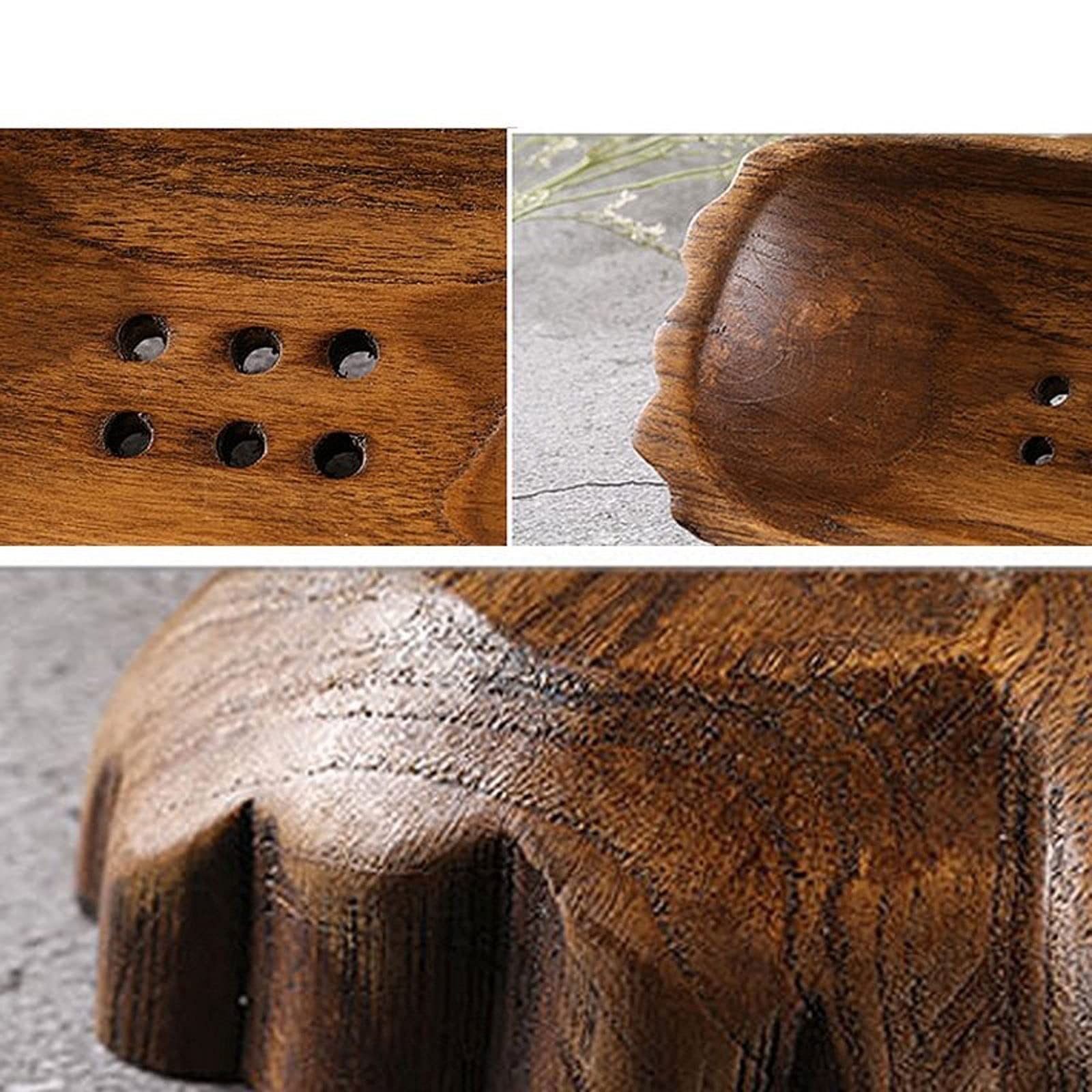 Jabonera de Madera Hecha a Mano para Ducha, jabonera de Madera Artesanal para bañera, Bandeja Protectora para jabón, Caja para esponjas y estropajos