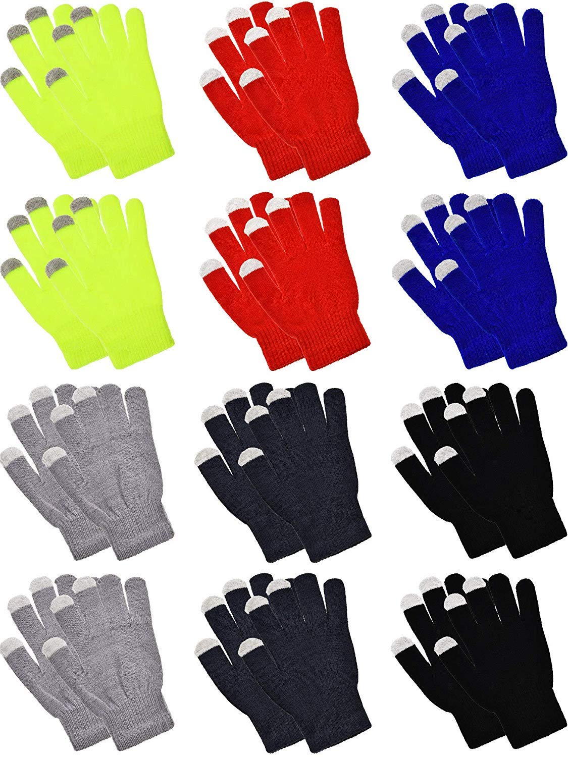 Pangda 12 Pairs Touch Screen Gloves