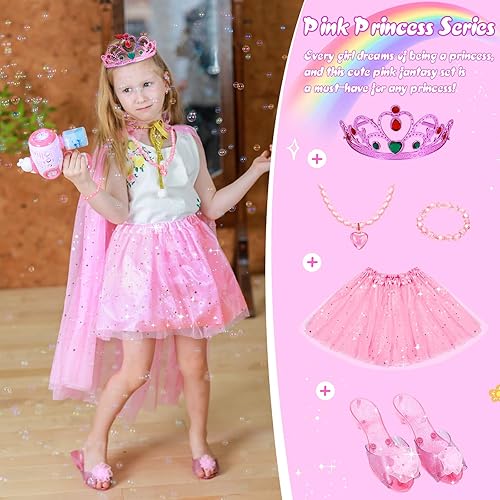 Vista 5 de Meland Vestidos de princesa para niñas pequeñas, ropa de vestir para niñas pequeñas para cumpleaños, Halloween, Navidad