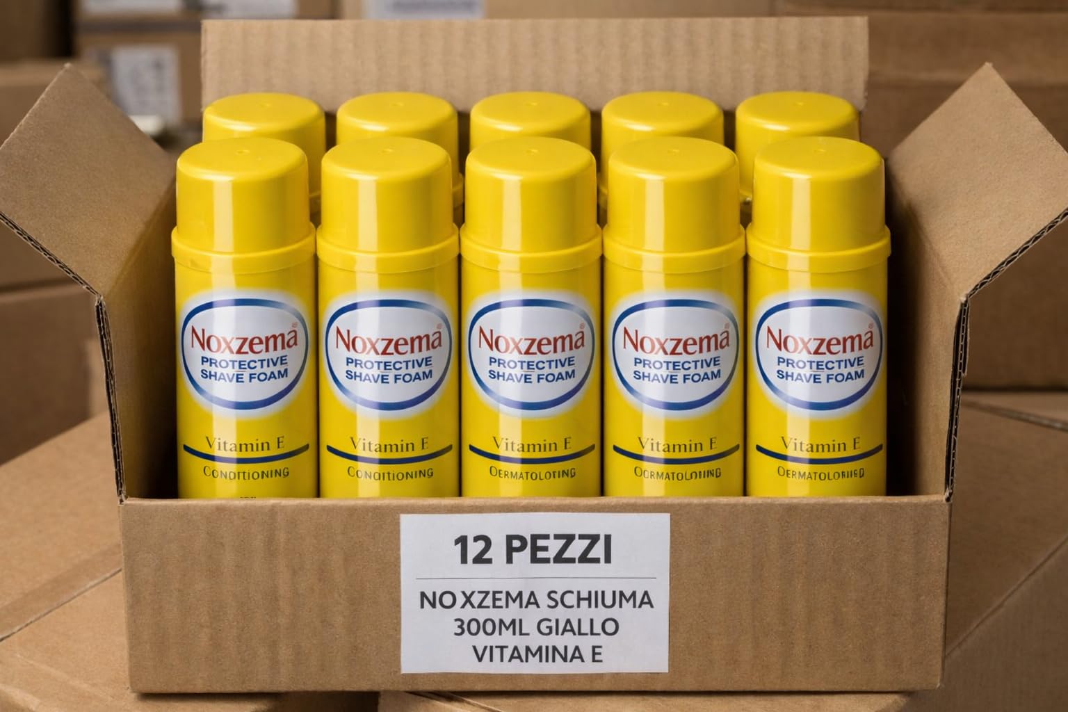12 Schiume da Barba Protective 300 ml con Burro di Cacao, Schiuma da Rasatura Idratante e Condizionante, Dermatologicamente Testata, Schiuma Barba Uomo per Rasatura Delicata e Protettiva