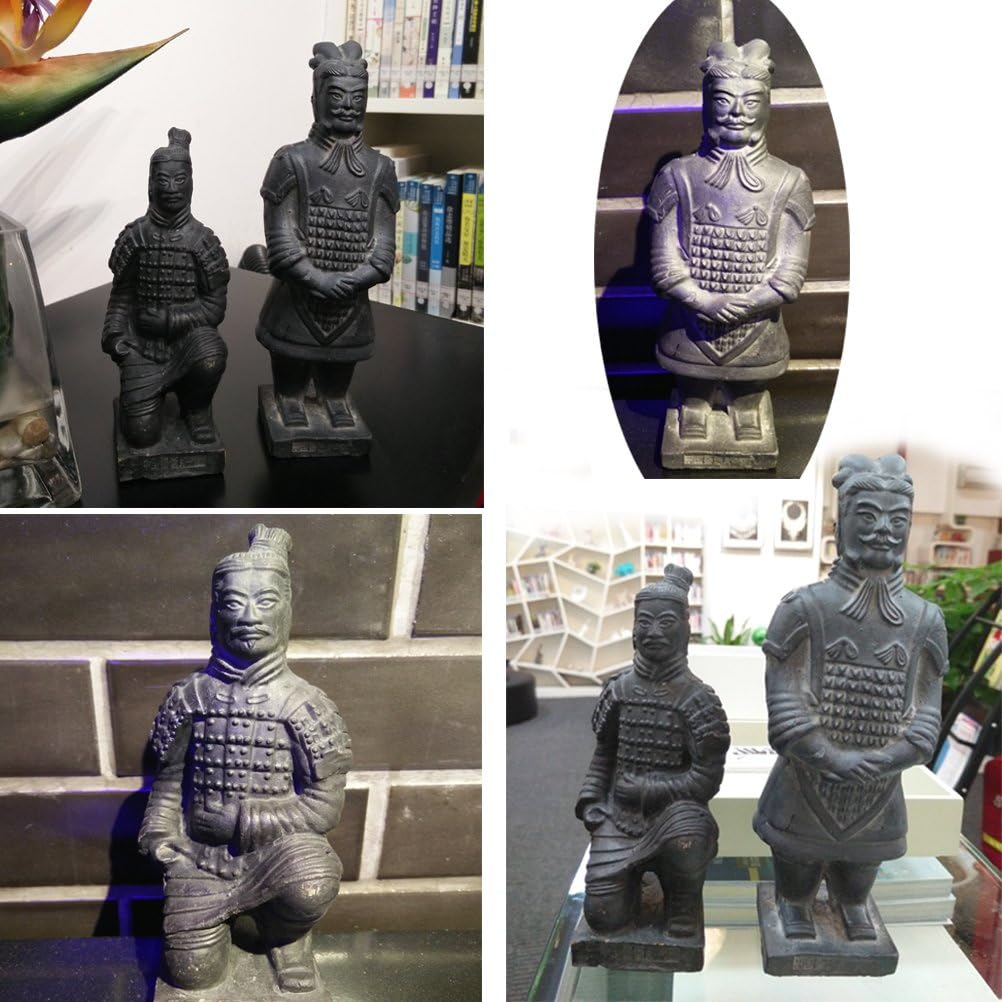 Terracotta Warriors, China Qin Dynasty Terra Cotta Warriors Sculpture Home Display Table Display Gift 12 cm tall (set of 5)