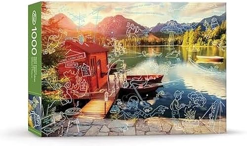 Miniatura 10 de Genuine Fred, Spring Break at Cinque Terre, serie Doodle, rompecabezas de 1000 piezas, 28 x 20 pulgadas