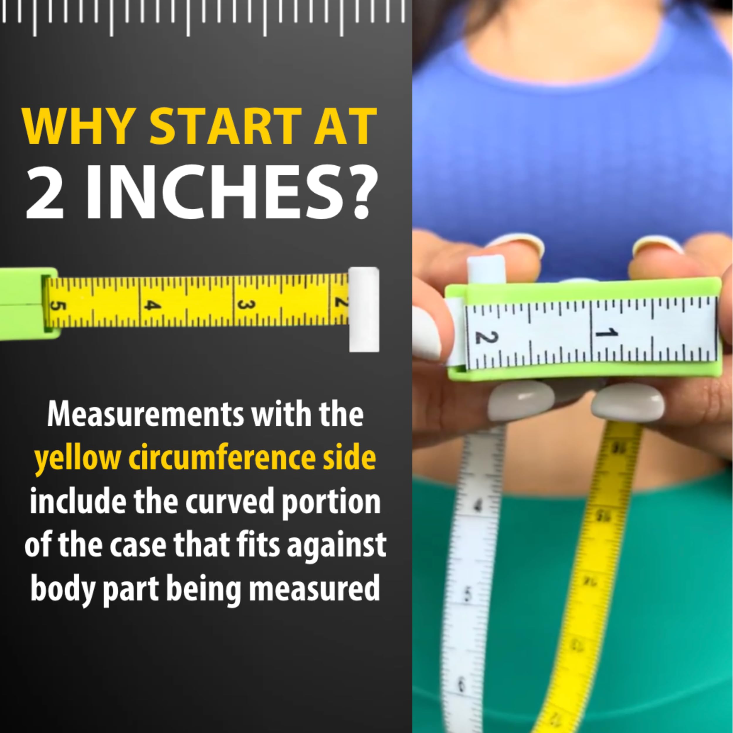 Perfect Body Tape Measure - 80 Inch Automatic Telescopic Tape Measure - Retractable Measuring Tape for Body: Waist, Hip, Bust, Arms, and More (Black - 80 inch) — Amazon image 4