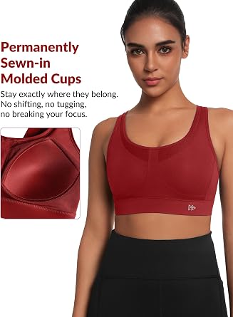 Yvette Adjustable Sports Bras High Support Large Bust