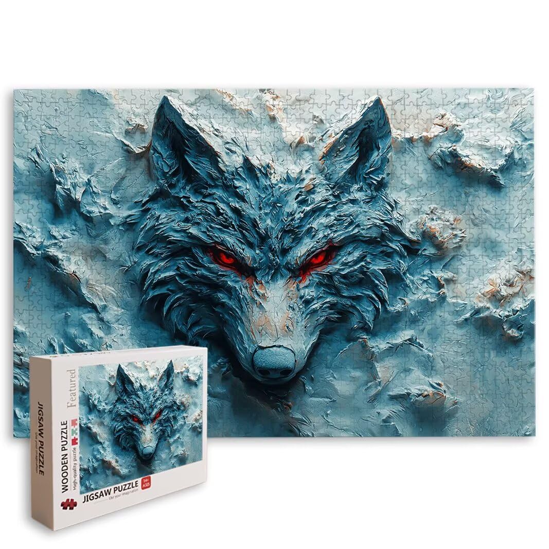 Puzzle Lobo, Puzzle 1000 Piezas, Rompecabezas, Regalo Mujer, Decor -8156