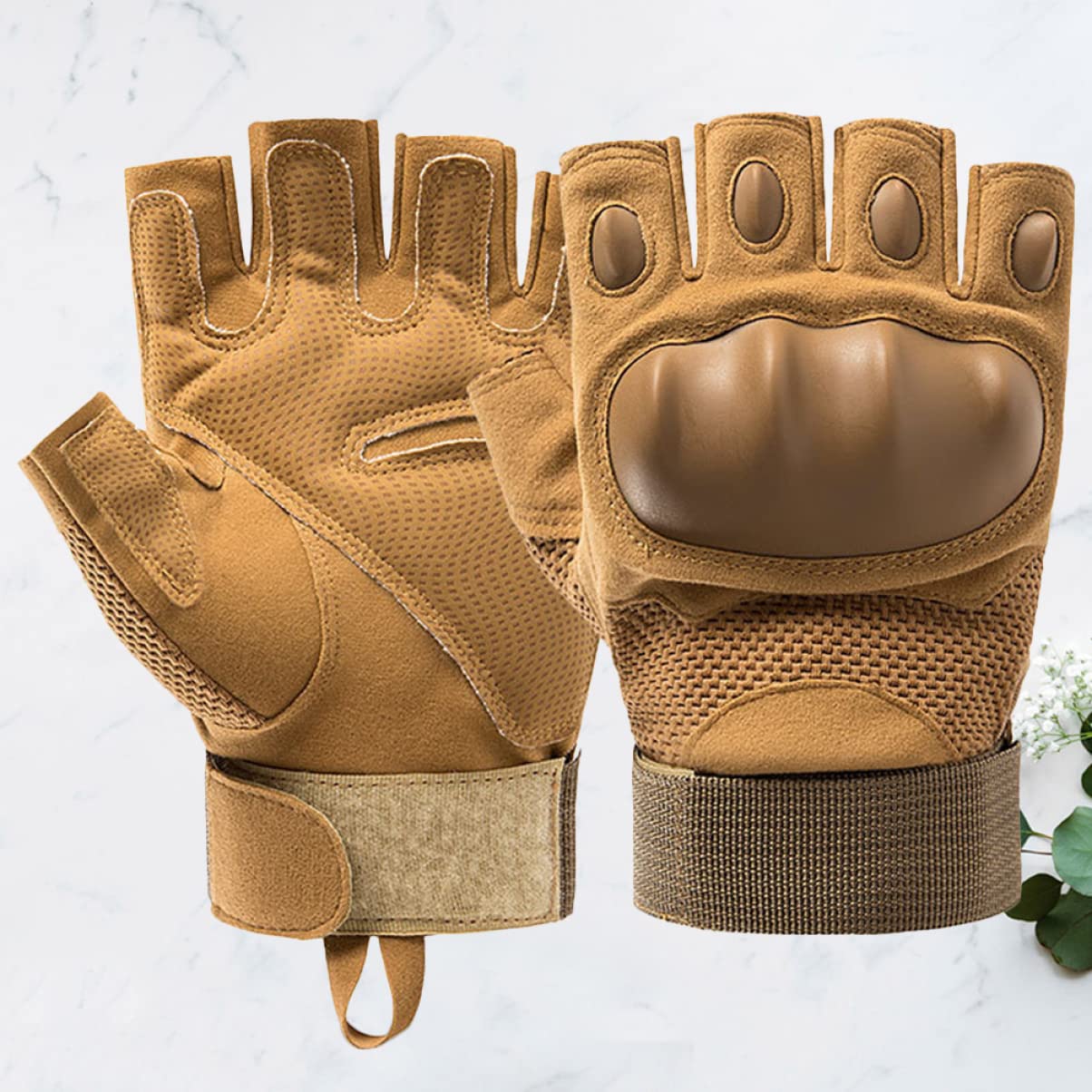 BESPORTBLE 3pares Guantes De Ciclismo De Dedo Resistentes Al y Antideslizantes para y Actividades Unisex XL Color Khaki