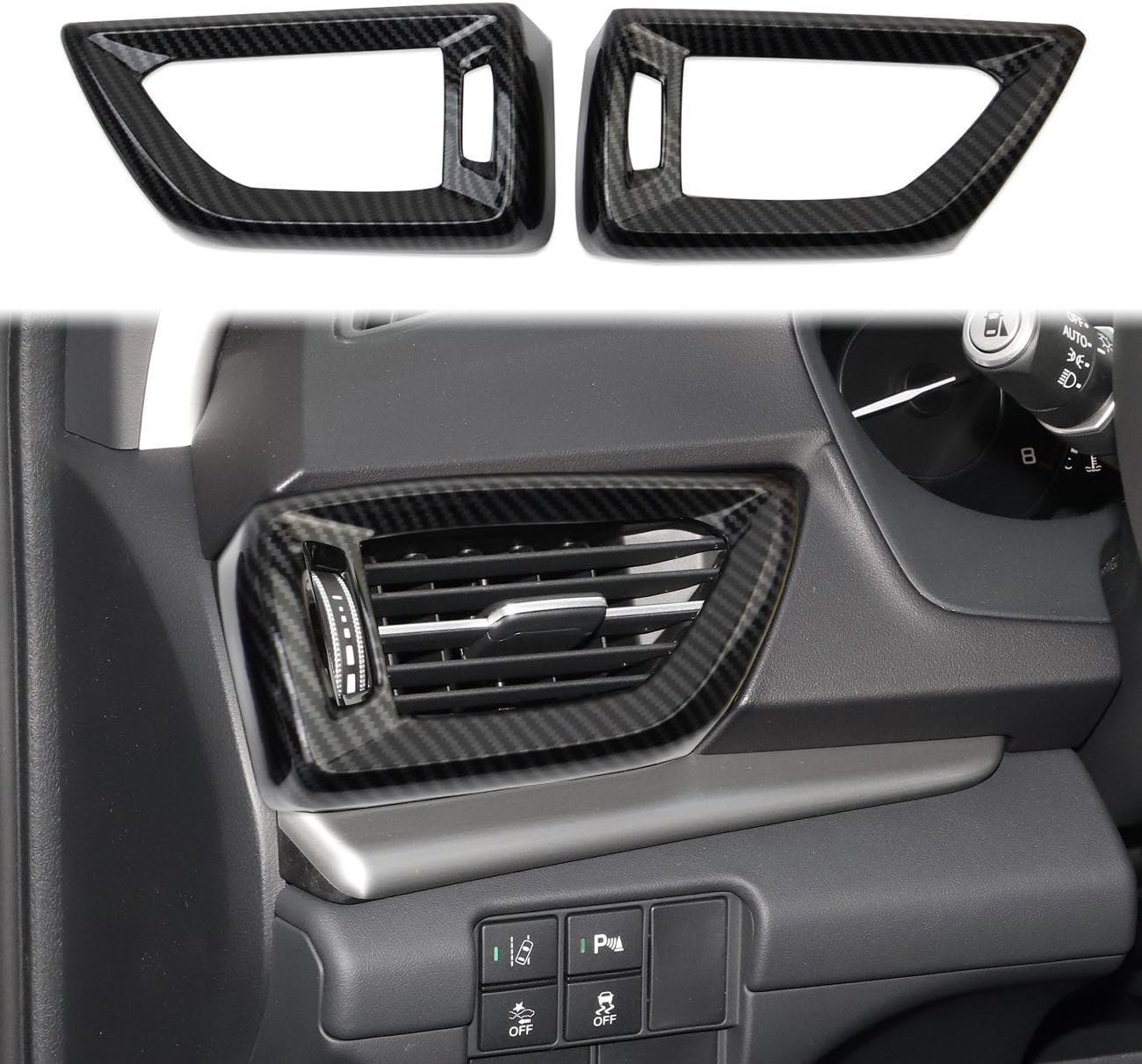 crosselec Carbon Fiber Style Dashboard Side Air Outlet AC Vent Cover Trim Accessories for 2019-2025 Acura RDX