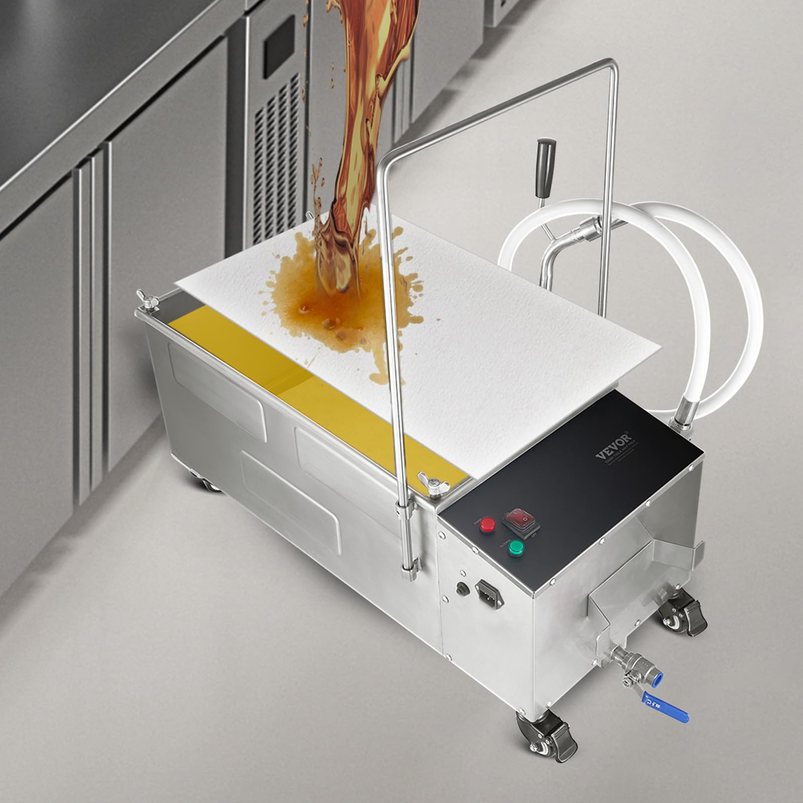 VEVOR Fritteusen-Filterpapier, 100 Blätter, 653 x 430 mm, Ersatz-Fritteusen-Filterblätter für 55 L Kommerzielle mobile Fritteusen-Filtermaschine, für Restaurant, Schnellimbiss, Karnevals-Konzessionss
