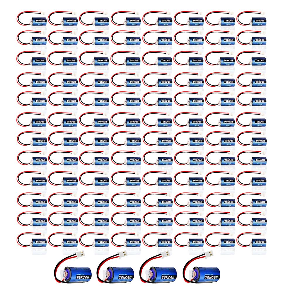 100-Pack SB-AA02 Battery for Tekcell SB-AA02 1 2AA 3 6V Lithium Battery Instead of LS14250 PLC Battery