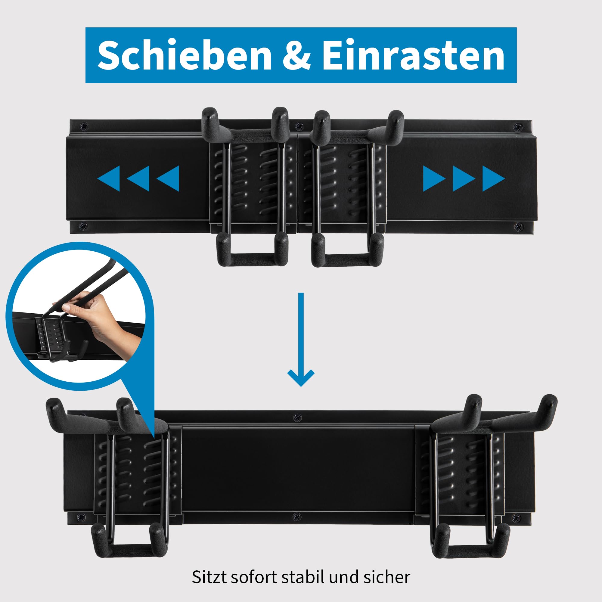 Precision Defined Wandhalterung für Gartengeräte, 122 cm | Schwerlast-Halter aus Kohlenstoffstahl, Verstellbare Haken