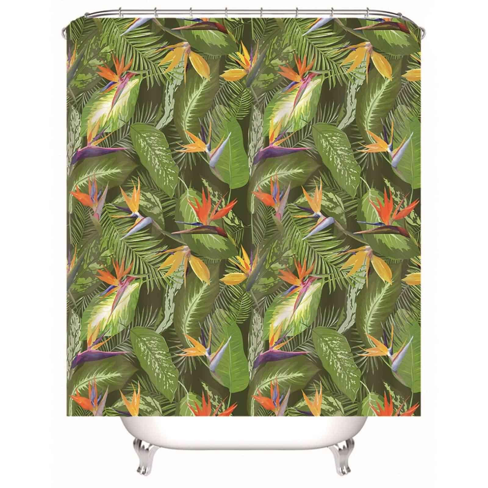 Rideau douche extra long en tissu vert pour créer une ambiance spa nature