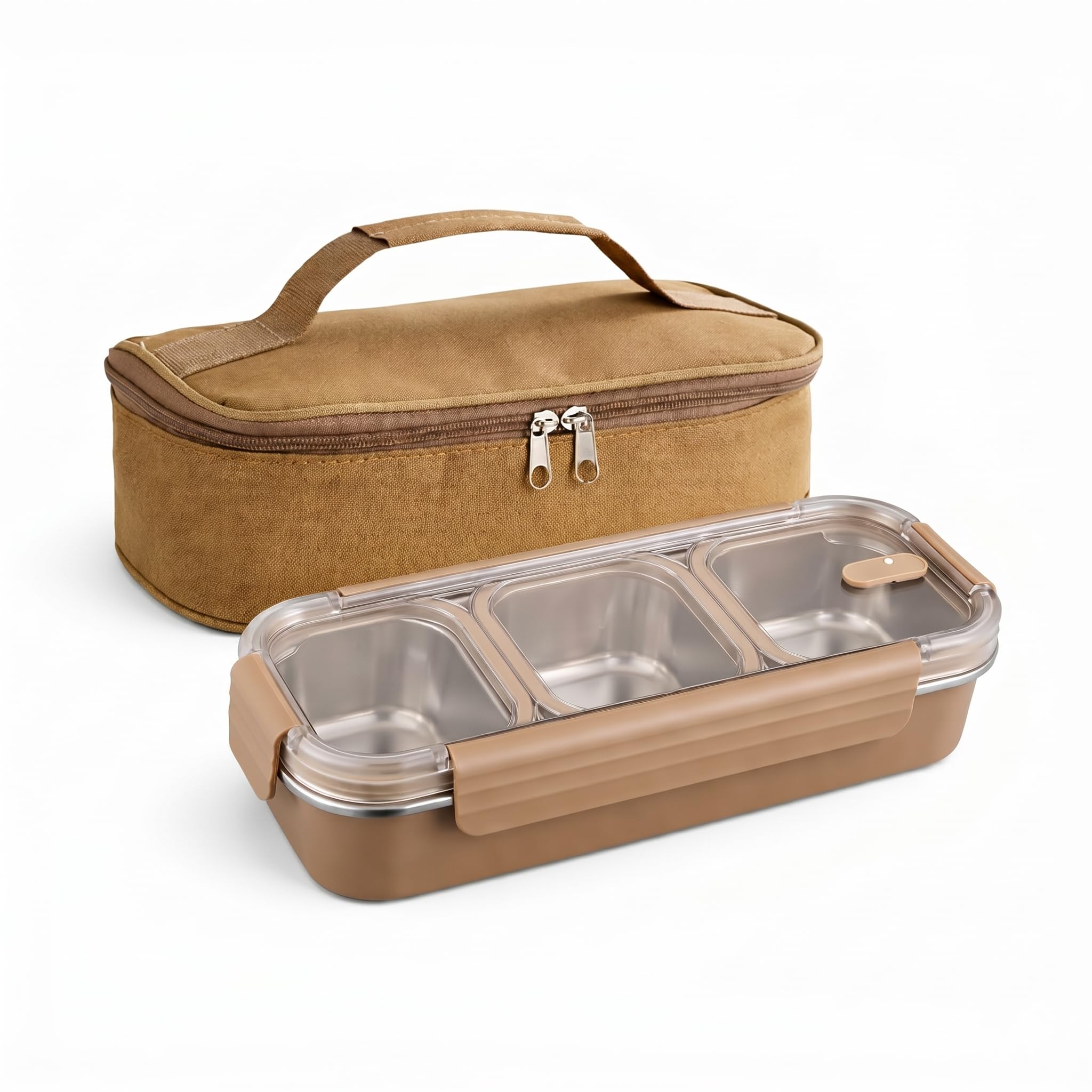 3 Compartment Lunch Box - Insulated & Leakproof -10
