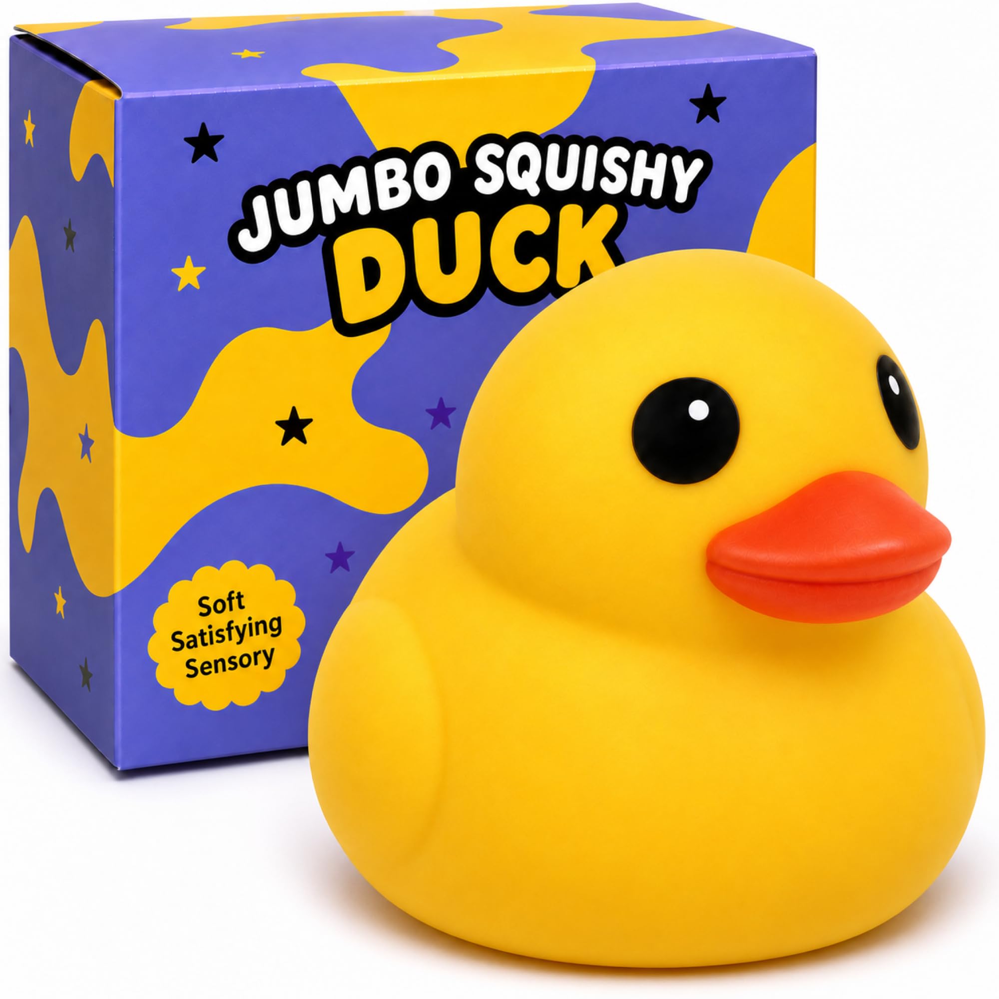 Jumbo Squishy Duck, Big Soft Slow Rising Squeeze Toy for Stress Relief